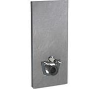 Geberit Monolith mur WC module 131231005 hauteur 114cm, façade aspect ardoise, côté aluminium chrome noir