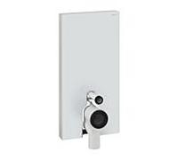 Geberit Monolith panneau WC 131003SI1 verre blanc/aluminium brossé, 101cm