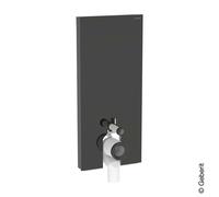 Geberit Monolith Plus - Module sanitaire pour WC sur pied, 114 cm, arrivée d'eau par le bas, noir / verre 131.233.SJ.7