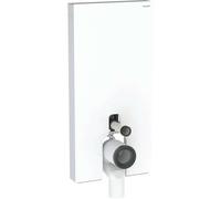 Geberit Monolith PLUS module sanitaire pour WC au sol, 101 cm, entrée deau latérale, avec tubulure de raccordement P, 131203SI7, Couleur: Verre blanc / aluminium - CM