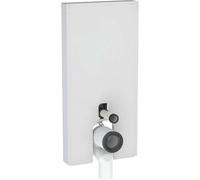 Geberit Monolith PLUS module sanitaire pour WC au sol, 101 cm, entrée deau latérale, avec tubulure de raccordement P, 131.203.TD.7, Couleur: Verre blanc / aluminium brossé