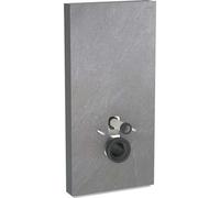 Geberit Monolith PLUS module sanitaire pour WC suspendu, 101 cm, entrée deau latérale, avec tubulure de raccordement, 131.222.00.7, Couleur: Grès aspect ardoise / Aluminium noir chromé