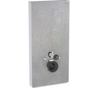 Geberit Monolith PLUS module sanitaire pour WC suspendu, 101 cm, entrée deau latérale, avec tubulure de raccordement, 131222JV7, Couleur: Grès aspect béton / aluminium - CM