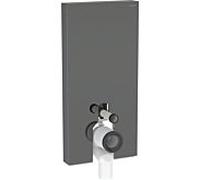 Geberit Monolith stand WC module 131003JK5 hauteur 101cm, façade verre lave, côté aluminium noir chrome