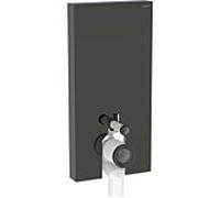 Geberit Monolith stand WC module 131003SJ6 hauteur 101cm, façade en verre noir, côté aluminium noir chrome