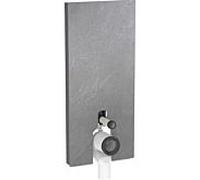 Geberit Monolith stand WC module 131233005 hauteur 114cm, façade aspect ardoise, côté aluminium chrome noir