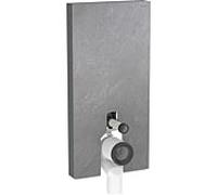 Geberit Monolith support WC module 131203005 hauteur 101cm, façade aspect ardoise, côté aluminium chrome noir
