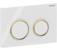 Geberit Omega20 bouton de chasse d'eau pour WC blanc-doré 115.085.KK.1