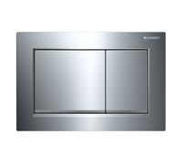 Geberit Omega20 bouton de chasse d'eau pour WC chrome brillant-chrome mat 115.080.KH.1