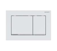 Geberit Omega20 - Plaque de déclenchement, blanc mat /chrome brillant 115.080.JT.1