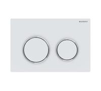 Geberit Omega20 - Plaque de déclenchement, blanc mat /chrome brillant 115.085.JT.1