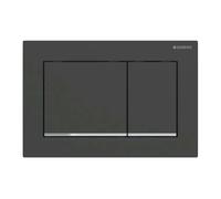 Geberit Omega20 - Plaque de déclenchement, noir mat / chrome brillant 115.080.14.1