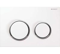 Geberit Omega20 - Plaque de déclenchement OMEGA20, blanc/chrome brillant 115.085.KJ.1