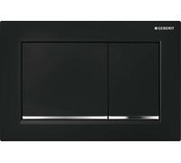 Geberit Omega20 - Plaque de déclenchement OMEGA20, noir/chrome brillant 115.080.KM.1