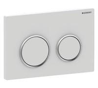 Geberit Omega20 - Plaque de déclenchement, blanc mat /chrome brillant 115.085.JT.1