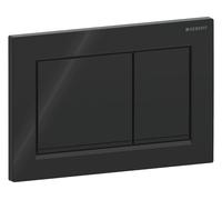Geberit Omega20 Plaque de déclenchement, pour rinçage à 2 quantités, rectangulaire, 115.080.DW.1, Couleur: noir / noir mat