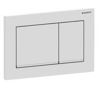 Geberit Omega20 - Plaque de déclenchement, blanc mat /chrome brillant 115.080.JT.1
