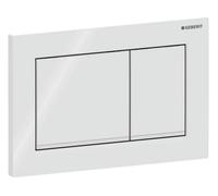 Geberit Plaque de déclenchement Omega20 pour rinçage à 2 quantités rectangulaire blanc 115.080.11.1