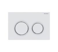 Geberit Omega20 - Plaque de déclenchement, blanc mat /chrome brillant 115.085.JT.1