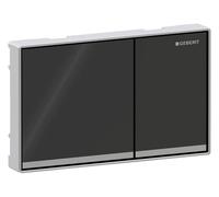 Geberit Omega60 Plaque de déclenchement, pour rinçage à 2 quantités, à fleur, anguleux, 115.081.JK.1, Couleur: lava, miroir / chromé brillant