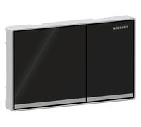 Geberit Plaque d'actionnement Omega 60 Square 115081SJ1 Verre noir, pour réservoirs Omega
