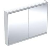 Geberit Armoire de toilette ONE – ComfortLight, 2 portes, 120×90×15 cm, blanc/aluminium