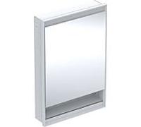 Geberit One armoire à glace 505821002 60x90x15cm, avec niche, porte 2000 , butée à droite, blanc / aluminium thermolaqué