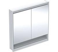 Geberit Armoire miroir ONE LED 90x90x15 cm 2 portes encastrée blanc 505.823.00.2
