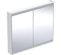 Geberit One armoire à miroir 505814002 105 x 90 x 15 cm, blanc / aluminium peint par poudrage, avec ComfortLight, 2 portes