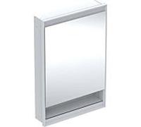 Geberit ONE - Armoire miroir avec éclairage LED, 60x90x15 cm, charnières à gauche, avec niche, encastrée, blanc 505.820.00.2