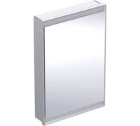Geberit ONE - Armoire miroir avec éclairage LED, 60x90x15 cm, charnières à gauche, encastrée, aluminium 505.800.00.1