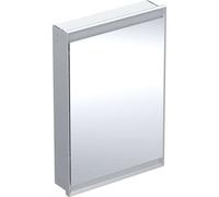 Geberit ONE - Armoire miroir avec éclairage LED, 60x90x15 cm, charnières à droite, encastrée, aluminium 505.801.00.1