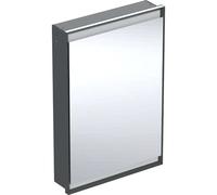 Geberit ONE - Armoire miroir avec éclairage LED, 60x90x15 cm, charnières à droite, intégrée, noir mat 505.801.00.7