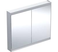 Armoire toilette Geberit ONE 2P montage en apparent 105x90cm Alu anodisé - GEBERIT 505.814.00.1