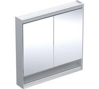 Geberit ONE armoire de toilette avec ComfortLight, 2 portes, montage en saillie, avec niche, 90x90x15cm, 505.833.00.1, Couleur: aluminium anodisÃ©