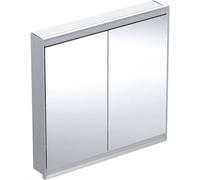 Geberit ONE - Armoire miroir avec éclairage LED, 90x90x15 cm, 2 portes, encastrée, aluminium 505.803.00.1