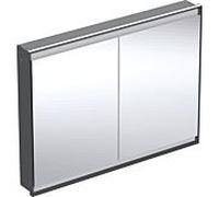 Geberit ONE - Armoire avec miroir avec éclairage LED, 120x90x15 cm, 2 portes, intégrée, noir mat 505.805.00.7