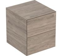 Geberit ONE armoire latérale avec deux tiroirs, 45x49,2x47cm, 505.077.00, 505.077.00.6, Couleur: Noyer hickory / mÃ©lamine structure bois