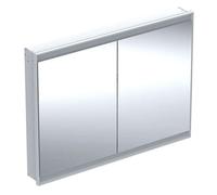 Geberit ONE - Armoire miroir avec éclairage LED, 120x90x15 cm, 2 portes, encastrée, aluminium 505.805.00.1