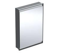 Geberit ONE - Armoire miroir avec éclairage LED, 60x90x15 cm, charnières à droite, intégrée, noir mat 505.801.00.7
