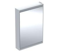 Geberit ONE - Armoire miroir avec éclairage LED, 60x90x15 cm, charnières à gauche, aluminium 505.810.00.1