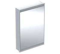 Geberit ONE - Armoire miroir avec éclairage LED, 60x90x15 cm, charnières à gauche, encastrée, aluminium 505.800.00.1