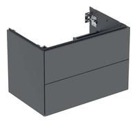 Geberit Meuble sous lavabo ONE 74×50,4×47 cm, 2 tiroirs, laque de lave mat – 505.262.00.3