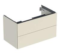 Geberit Geberit Meuble sous lavabo One 88,8x50,4x47 cm, sable-gris/gauche, 2 tiroirs Quantité:1