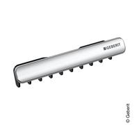 Geberit ONE - Couvercle de vidage pour lavabos avec sortie horizontale, insert de crête, chrome brillant 505.082.21.1