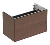 Geberit One Geberit 500381001 2 tiroirs, 74,4x46,5x39,6cm, placage bois véritable noyer américain
