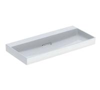 Geberit ONE - Lavabo 105x48x14 cm, trop-plein caché, sans trou pour robinetterie, sortie horizontale, KeraTect, blanc 505.045.00.1