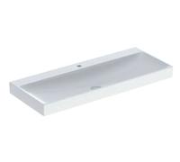 Geberit ONE - Lavabo 120x48x14 cm, sans trop-plein, avec trou pour robinetterie, KeraTect, blanc 505.020.01.5