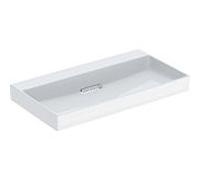 Geberit Lavabo ONE 90x48x14 cm - KeraTect, trop-plein caché, sans trou, sortie horizontale, blanc
