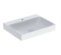 Geberit ONE - Lavabo 60x48x14 cm, sans trop-plein, avec trou pour robinetterie, KeraTect, blanc 505.020.01.1
